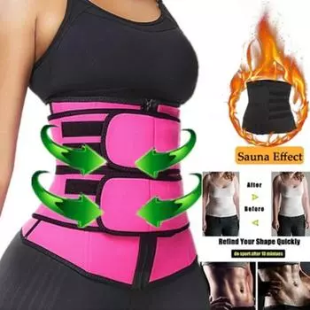 Waist Trainer Неопреновый пояс-сауна Женский пояс для похудения Корректирующий пояс для живота Пояс для фитнеса для похудения S
