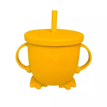 Wakauto 1 шт. Портальная поилка из пищевого материала, непротекающая, с крышкой и соломинкой для путешествий, пикников и ежедневного использования One Size