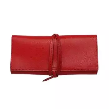 Wake Stationery Оригинальный чехол для ручки из натуральной кожи Roll Type Tochigi Leather Made in Japan Красный красный