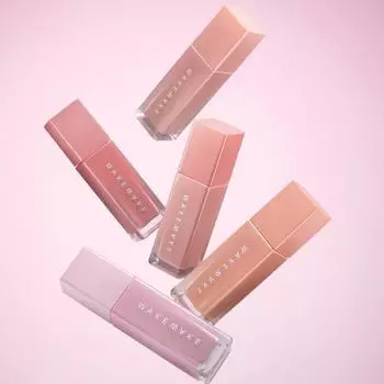 Wakemake [Дизайн спонжа для нанесения на палец] Жидкие румяна Wakemake Sheer Glow 5 цветов 05 Nude Sparkle + спонж для нанесения на палец