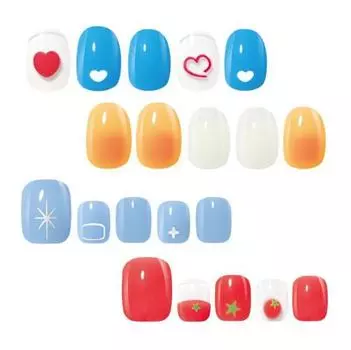 WAKEMAKE Гелевые наклейки для ногтей/педикюра (Легкая посадка+) Выбрать все Nail 10 Orange Touch