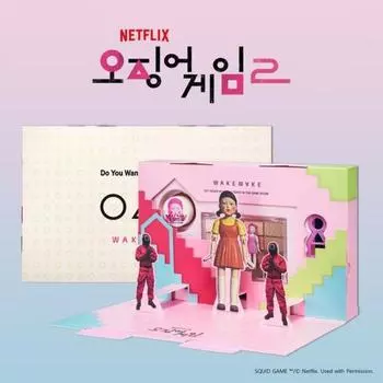 Wakemake [издание Squid Game] Wakemake Приготовьтесь с Younghee Special Set Palette Gloss Pot Hair Tie Hairpin