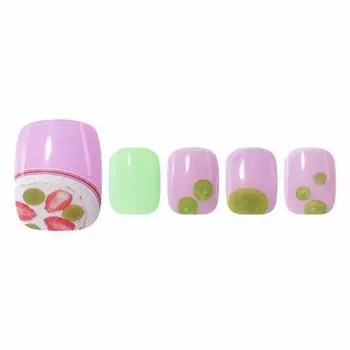 WAKEMAKE MachiReal Gel Pedi [Easy Fit] Your Naked Cheese Collection #03 Shine Muscat & Strawberry Cream Cheese