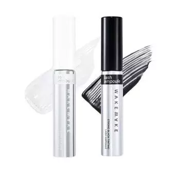 Wakemake Strong Volume Lash Ampoule / Strong Black Tinting Lash Ampoule, корейская косметика, KPOP [NEW] Lash Ampoule 1+1