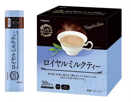 Wakodo CafeSelection Royal Milk Tea Powder 12 г x 20 шт. Упаковка в стиках (1 коробка)