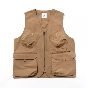 Waku Best Shot Vest для записи на работу [WAKU] Человечество, многофункциональный, кемпинг, рыбалка, многокарманный, рыбалка, (коричневый) коричневый