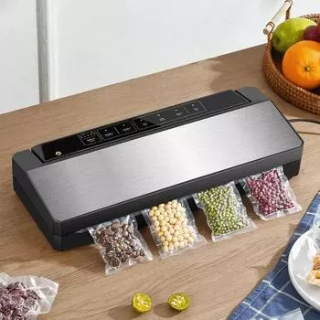 вакуумный упаковщик Электрический вакуумный упаковщик Упаковочная машина Для дома Кухня вакуумная упаковочная машина Коммерческая упаковка EU Plug белый