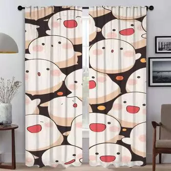 Wala Wala Anti-mosquito Curtains 2 Pieces Tulle for Bedroom Blackout Curtain for Room 2 Panel Home Interior Curtains Partition W50xH70cmx2pcs-CL