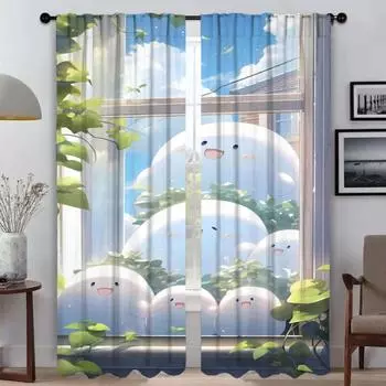 Wala Wala Curtains Child Room Blackout Curtain for Room 2 Panel Halloween Decoration Home Interior Curtains Shades Partition W50xH70cmx2pcs-CL