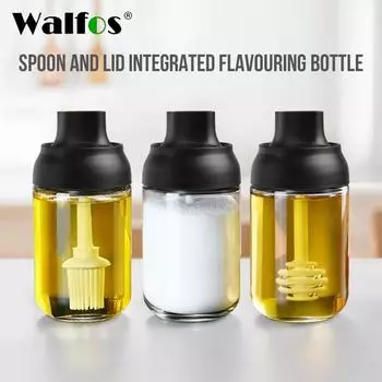 Walfos Кухонная масляная щетка, стеклянный контейнер для масла с щеткой, бутылка для барбекю, бутылка для меда, приправа для кухни, кухонный инструмент для приготовления пищи
