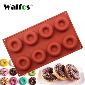 WALFOS пищевая силиконовая форма для пончиков, шоколада, силиконовая форма для пончиков, форма для приготовления тортов, инструменты для выпечки десертов