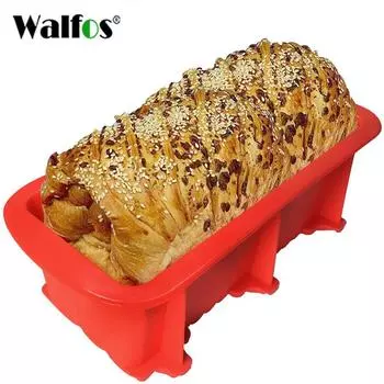 Walfos ПИЩЕВОЕ антипригарное покрытие для торта, хлеба, формы для выпечки, большая форма для тостов, французского хлеба, мыльная форма для хлеба, силиконовая форма для выпечки торта