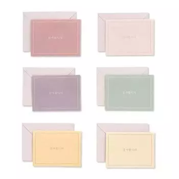 Walgadax Premium Thank You Мини-карточка 6 шт. + Конверт 6 шт. Набор B, разноцветные, 1 набор