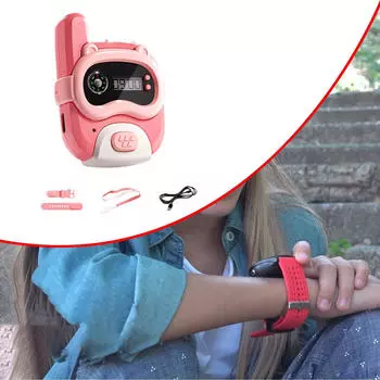 Walkie Talkie Watch Talkies для детей на открытом воздухе 3-12 лет походы оранжевый