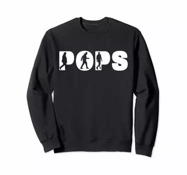 Walking Pops Walking Retirement Gift Sweatshirt Grandpa, чёрный