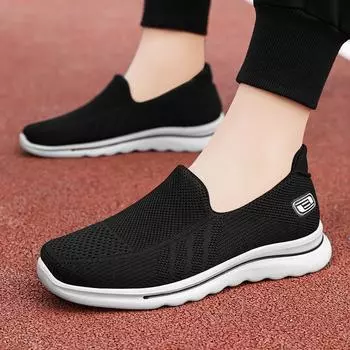 Walking Shoes Men s Spring Style Pumps Breathable Casual Daddy s Shoes for Middle-Aged and Elderly People 39