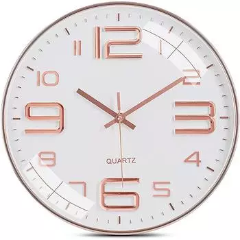 Wall Clock 12 Silent Quartz Decorative Latest Wall Clock Non-Ticking Classic Clock Battery Operated Round Easy To Read For Room/Home