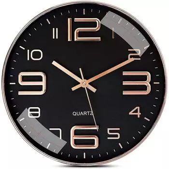 Wall Clock 12 Silent Quartz Decorative Latest Wall Clock Non-Ticking Classic Clock Battery Operated Round Easy To Read For Room/Home