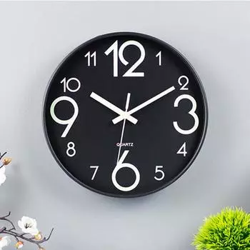 Wall Clock Glow In The Dark Large Dial Battery Operated 30cm Wall Hanging Luminous Silent Digital Clock Home Decoration