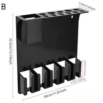 Wall Electric Clipper Rack Hair Trimmer Shaver Holder Mounted Hair Dryer Barber Storage Box Salon Practical Tool
