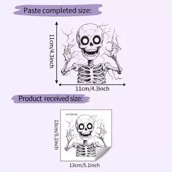 Wall Halloween Skeleton Decal With Selfadhesive Pvc Material For Decoration Home