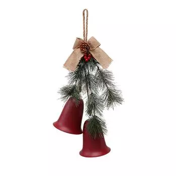 Wall Hanging Christmas Tree Bow Bells Vintage Decorative Bells Christmas Chime Bells Doorway