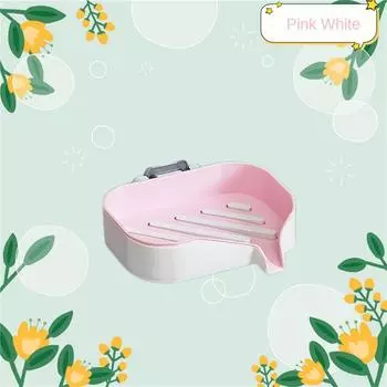 Wall Hanging Soap Box Drain Soap Holder Bathroom Shower Soap Holder Sponge Storage Tray Creative Sucker Water-free Storage Box