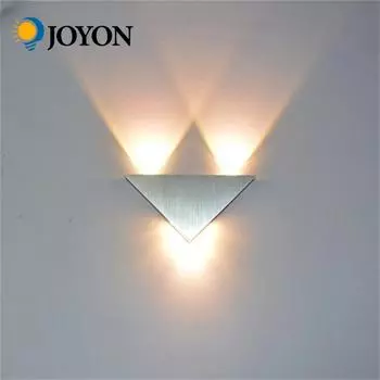 Wall Light 3W Aluminum Triangle 110V-240V High Power LED Wall Light Modern Home Lighting Interior Decoration Wall Light