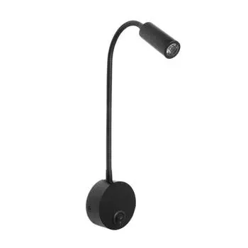 Wall Mount Bedside LED Book Lights For Reading In Bed, Flexible Gooseneck Headboard Reading Lamp For Bedroom Hotel Apartment белый