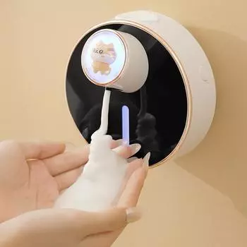 Wall Mount Electric Auto Foam Soap Dispenser USB Rechargeable Cartoon Night Lamp Infrared Sensor Sanitizer Hand Washing Machine белый