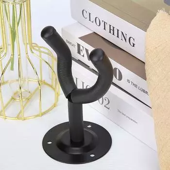 Wall Mount Guitar Hanger Hook Stand Adjustable Hooks Soft Sponge Pad Guitar Wall Mount Guitar Hook чёрный