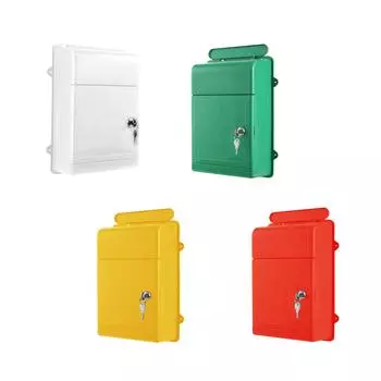 Wall Mount Mailbox Letter Box Suggestions Box Large Capacity Wide Opening Locking Mailbox Postbox for School Office Building зелёный