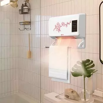 Настенный воздухонагреватель и охладитель 2 в 1, керамическая технология PTC для быстрого нагрева и охлаждения, водонепроницаемый дизайн, идеально подходит для дома 220V белый