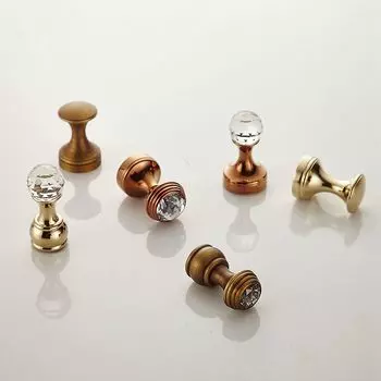 Wall Mounted Antique Crystal With Screws Hook Clothes Rack Coat Hat Hanger Home Bathroom Accessory серебряный