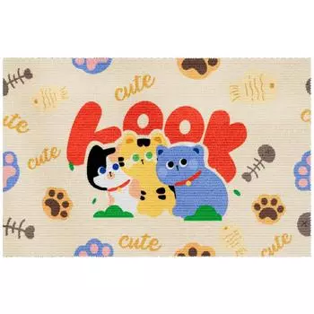 Wall Mounted Cat Scratch Mat Self-Adhesive Cat Paws Sharpen Mat Cat Climbing Mat for Home Style B