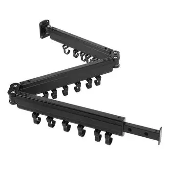 Wall Mounted Clothes Drying Rack Multifunctional Foldable Laundry Hanger Dryer Rack for Home чёрный