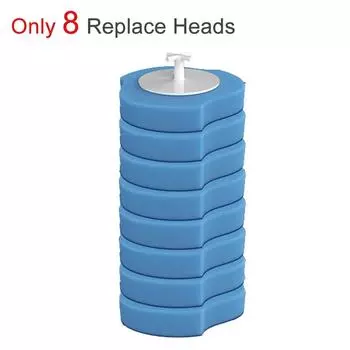 Wall-Mounted Disposable Toilet Brush Cleaner With 8/16/24Pcs Brush Head Bathroom Long Handle Cleaning Brush Toilet Accessories 8 Heads