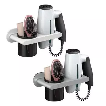 Wall Mounted Hair Dryer Holder Punch-Free Self-Adhesive Hair Dryer Rack Shelf Dropshipping