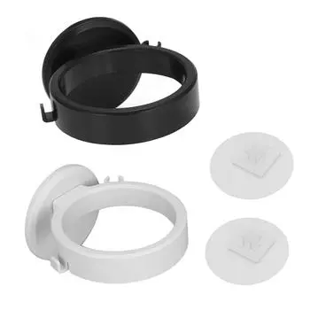 Настенный держатель для фена, самоклеящийся органайзер для хранения фена, экономящий место Black