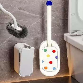 Wall-mounted Hanging Toilet Brush Plastic Toilet Brush Holder Corner Cleaning Tools Bathroom Style A