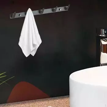 Wall Mounted Hook Rack Metal Hanger Space Saving with 5 Hooks,Wall Coat for Hanging Coats Hats