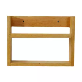 Wall Mounted Magazine Holder Brochure Shelf Wooden Display Newspaper Book Rack Storage