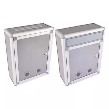 Wall Mounted Mailbox Outside Newspapers with Key Suggestions Collection Box Rustproof Safe Blank Design Weatherproof Drop Box