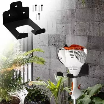 Wall Mounted Power Tool Hanger Stainless Steel Storage Hooks Weed Whackers Holder Garage чёрный
