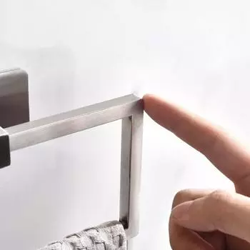 Wall Mounted Punch Free Towel Ring Waterproof Hand Towel Ring Bathroom Towel Hanger Shower Room