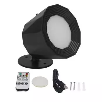 Wall Mounted Sconce Light USB Rechargeable Adjustable Brightness Remote Control Magnetic Night Lamp 3 Color Temperature Regular Edition Black