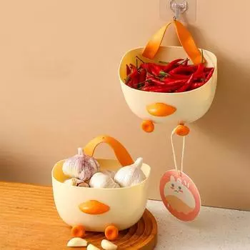 Wall Mounted Soap Sponge Holder Cartoon Sundries Organizer Office жёлтый