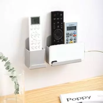 Wall Mounted Storage Box Remote Control Storage Organizer For Air Conditioner TV Mobile Phone Plug Stand Holder Office Organizer