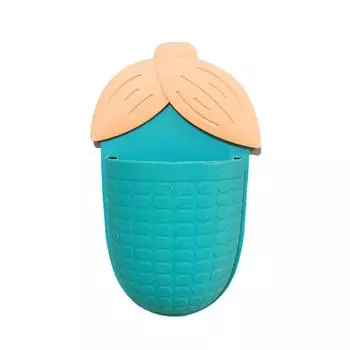 Wall Mounted Storage Holder Cartoon Corn Office Hotel Living Room Bathroom Toothpaste Makeup Brush Organizing Box Stand синий