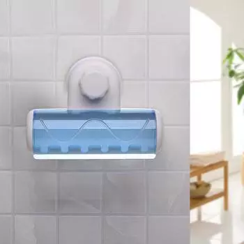 Wall-mounted Toothbrush Holder Toothpaste Dispenser Punch-free Bathroom Storage For Home Waterproof Bathroom Accessories